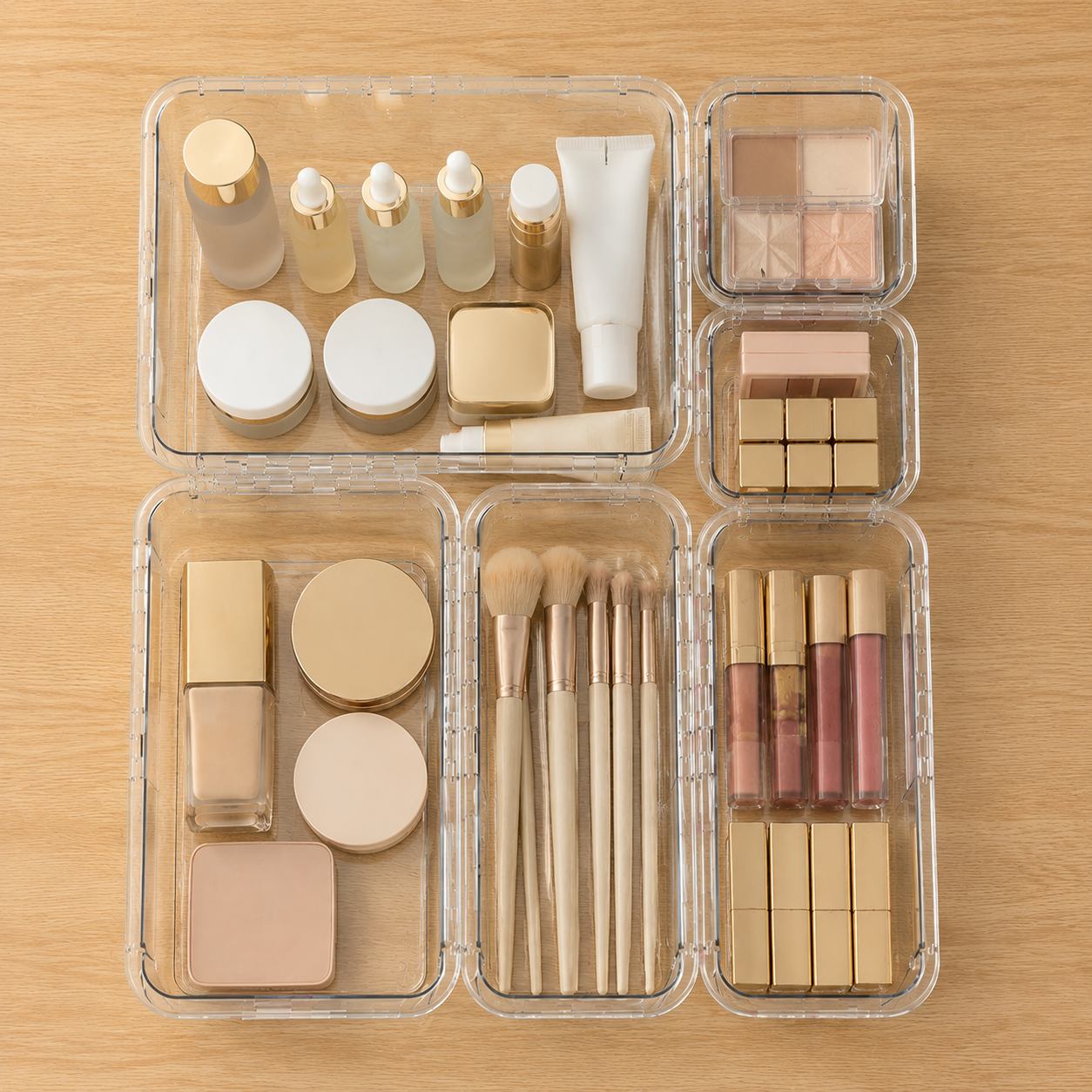 Acrylic Makeup Organizer | Clear Vanity Storage Box