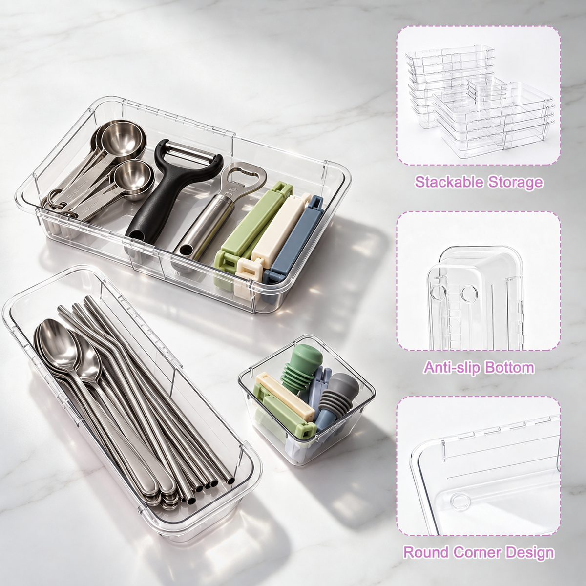 Clear Acrylic Drawer Organizer